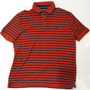 Nautica Stripped Performance Deck Polo Shirt